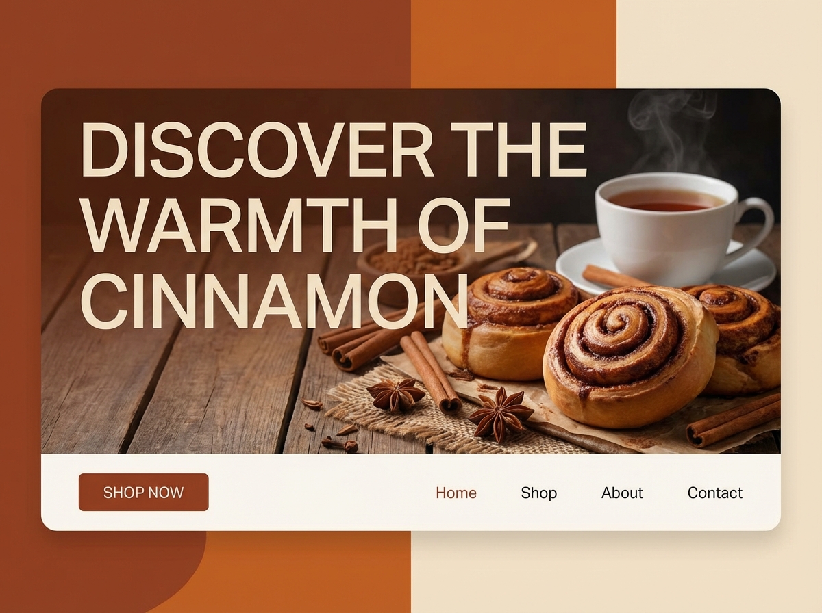 Unleash Warmth: Build with the Perfect Cinnamon Color Palette website preview