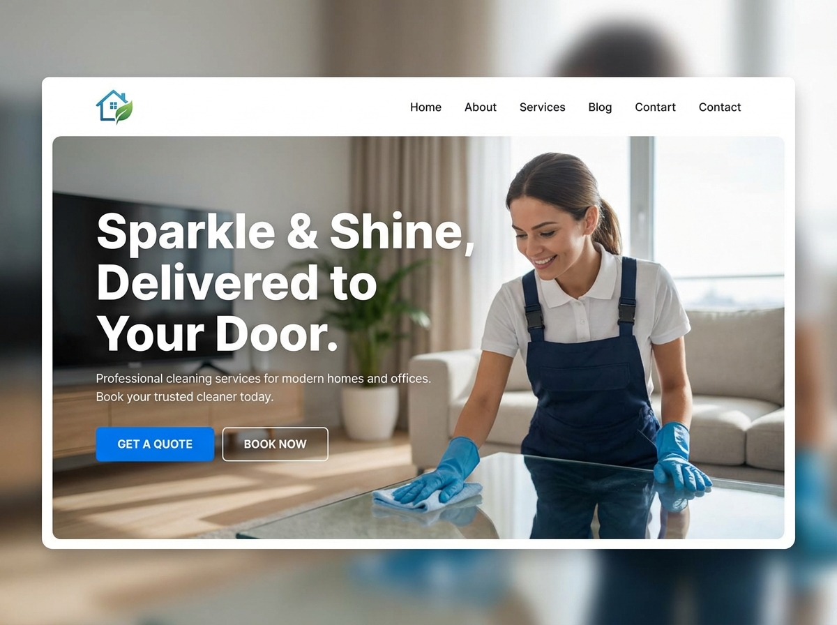 Build Your Cleaning Business Website Today website preview
