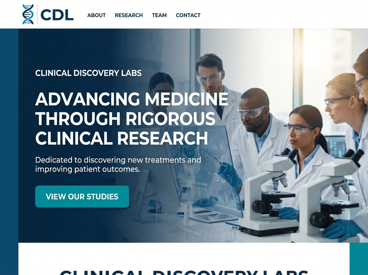 Build Your Professional Clinical Researcher Portfolio website preview