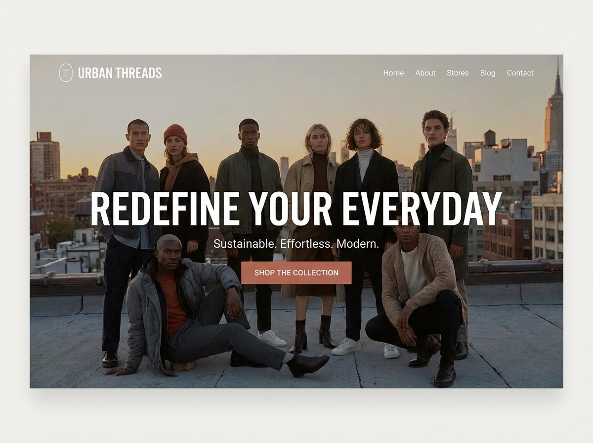 Build Your Dream Online Clothing Store with Grigora website preview