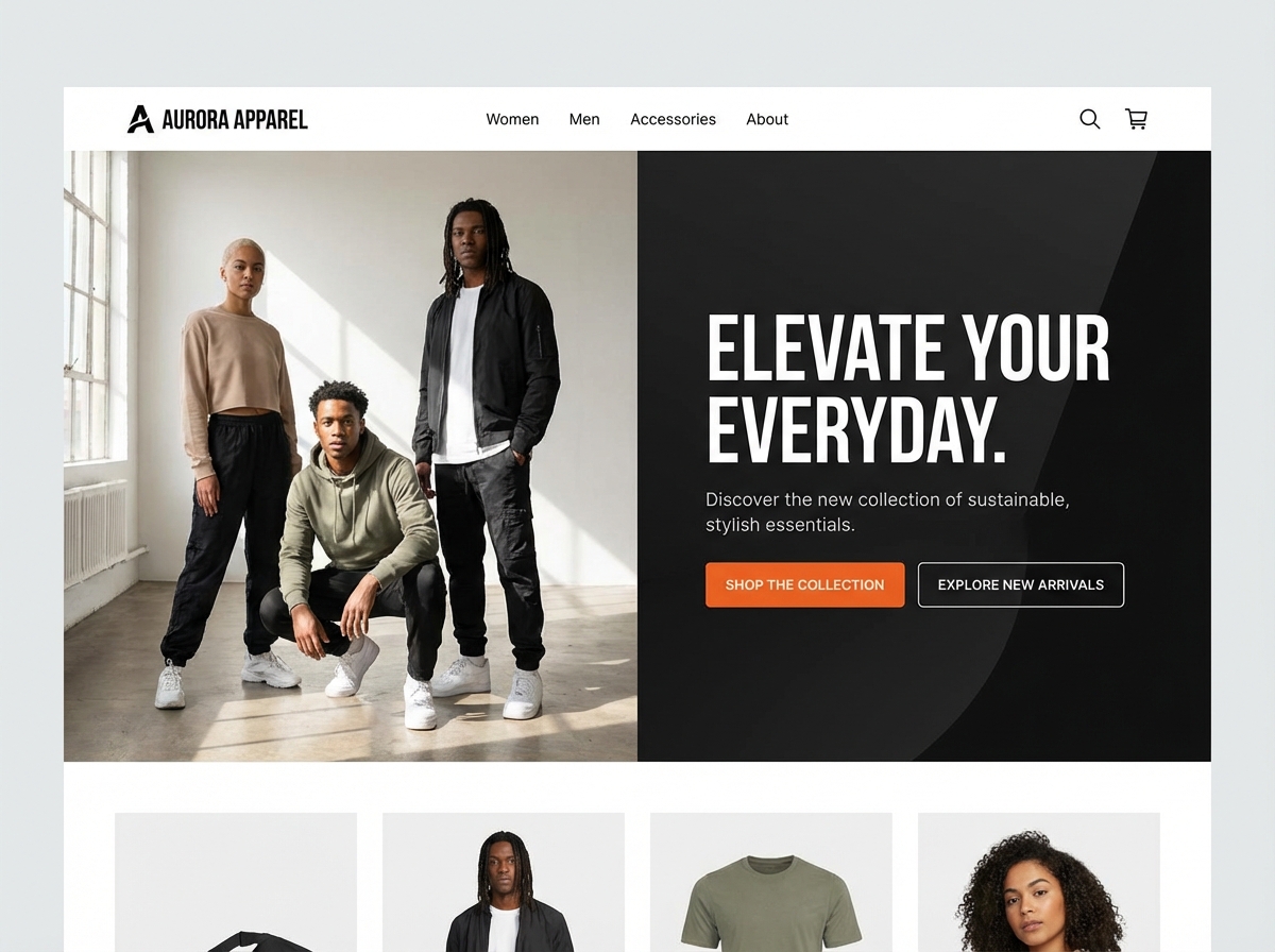 Launch Your Dream Online Clothing Store Today website preview