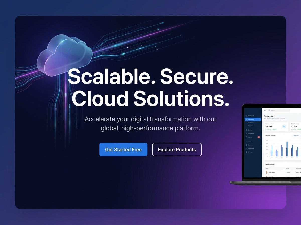 Build Your Cloud-Powered Website with Ease website preview