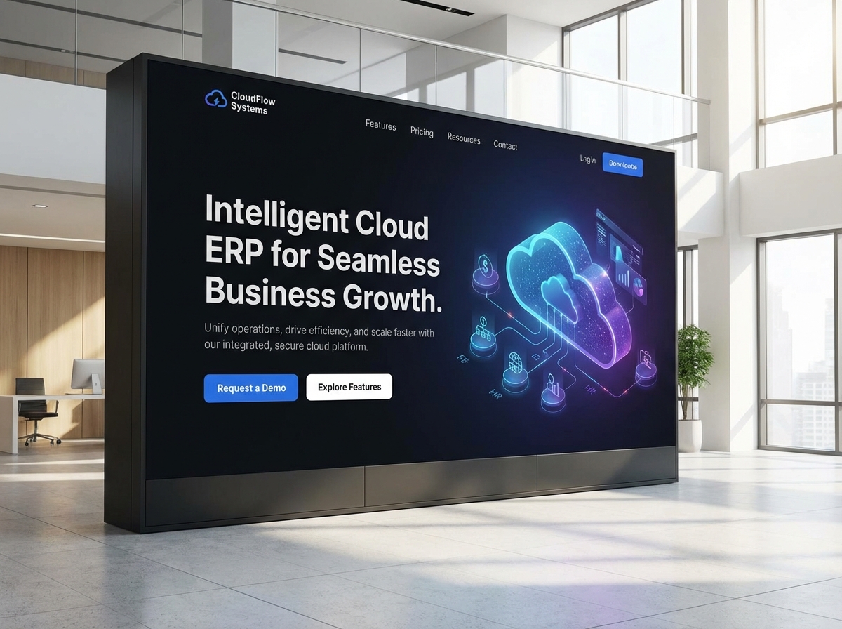 Build Your ERP System with Zero Code website preview