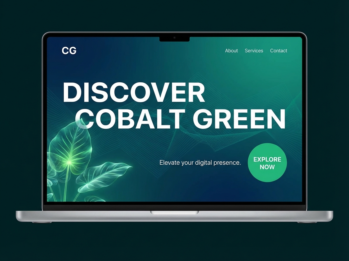 Unleash Creativity with the Perfect Shade of Cobalt Green Color website preview