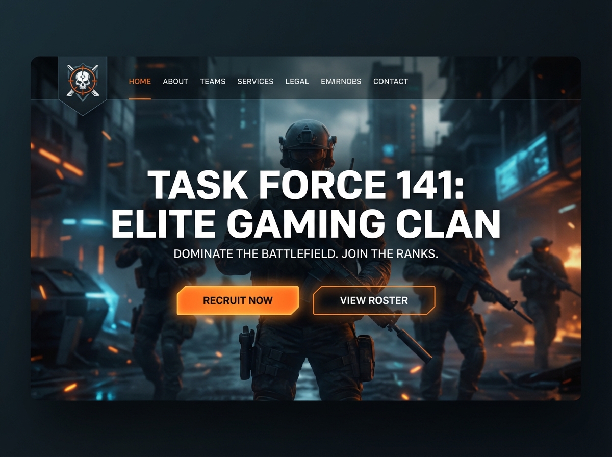 Build Your Elite Gaming Clan Website with Grigora website preview