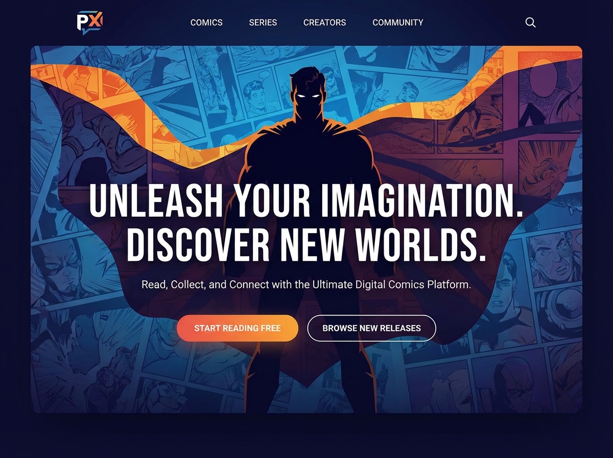 Build Your Dynamic Comics Website with Grigora website preview