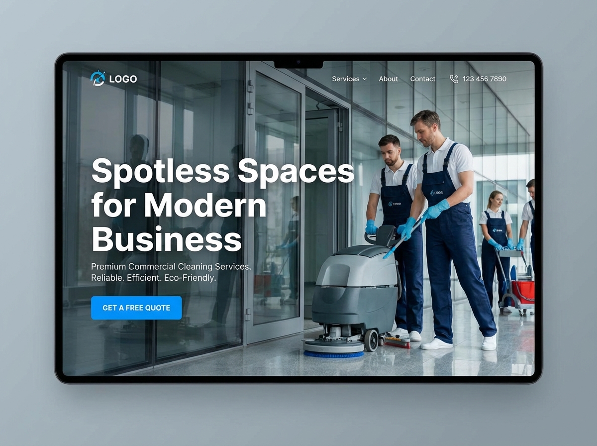 Build a Stunning Commercial Cleaning Website website preview