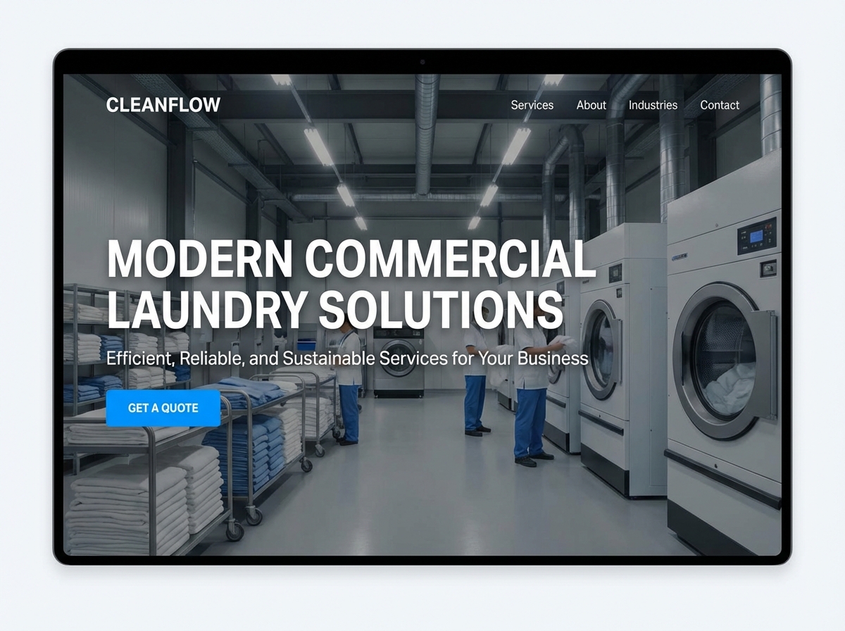 Build a Powerful Website for Your Commercial Laundry Service website preview