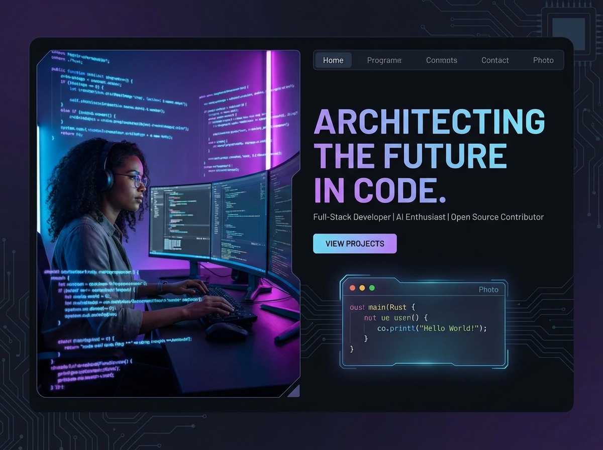 Build Your Powerful Programmer Portfolio with Grigora website preview