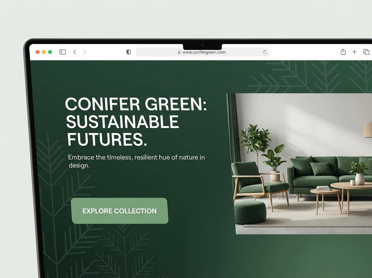 Unleash Your Creativity with Conifer Green Color Palettes website preview