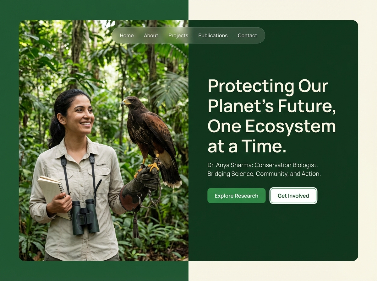 Build a Professional Website for a Conservation Biologist website preview