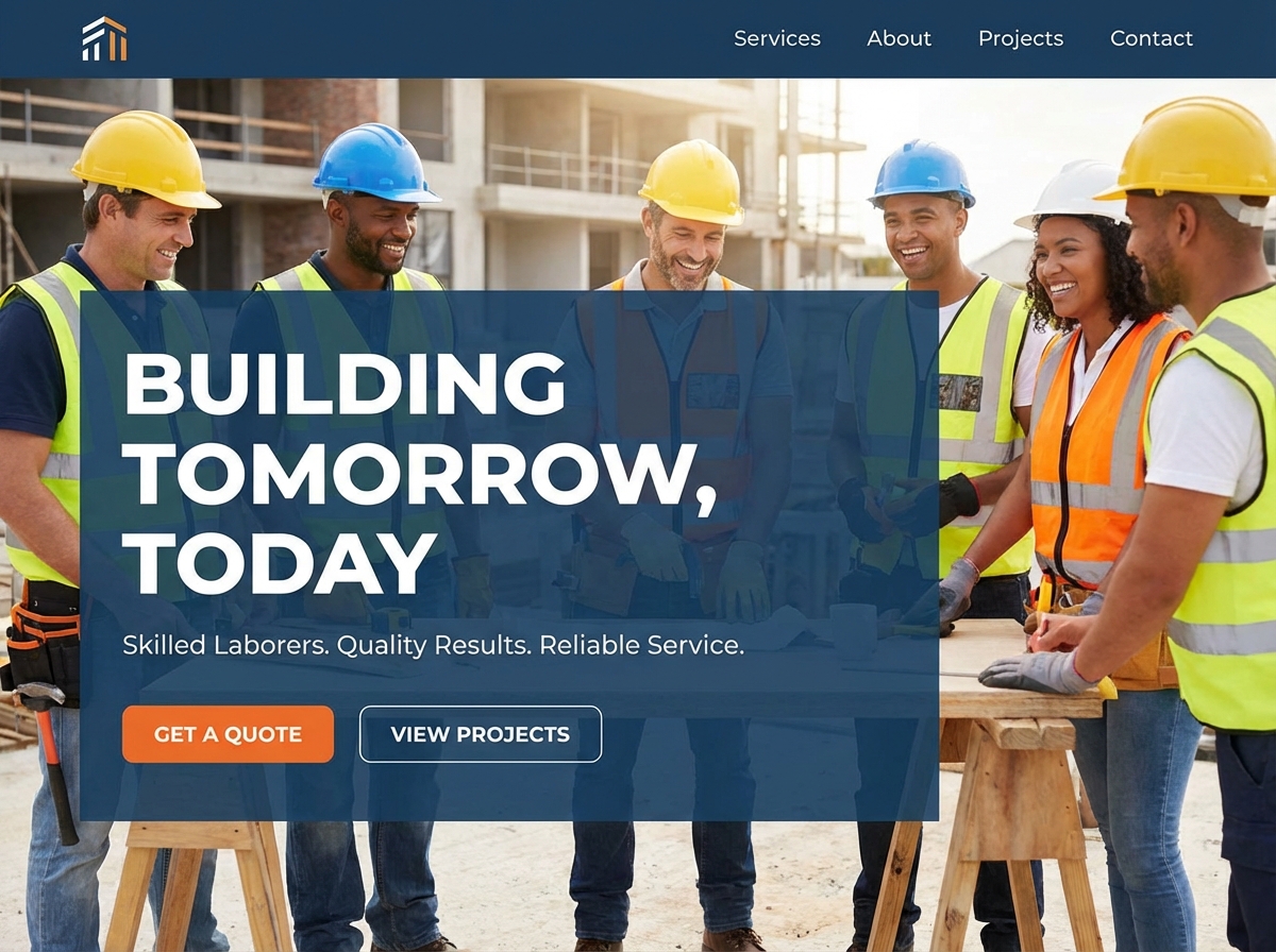 Build Your Digital Foundation: Craft a Standout Construction Laborer Website website preview