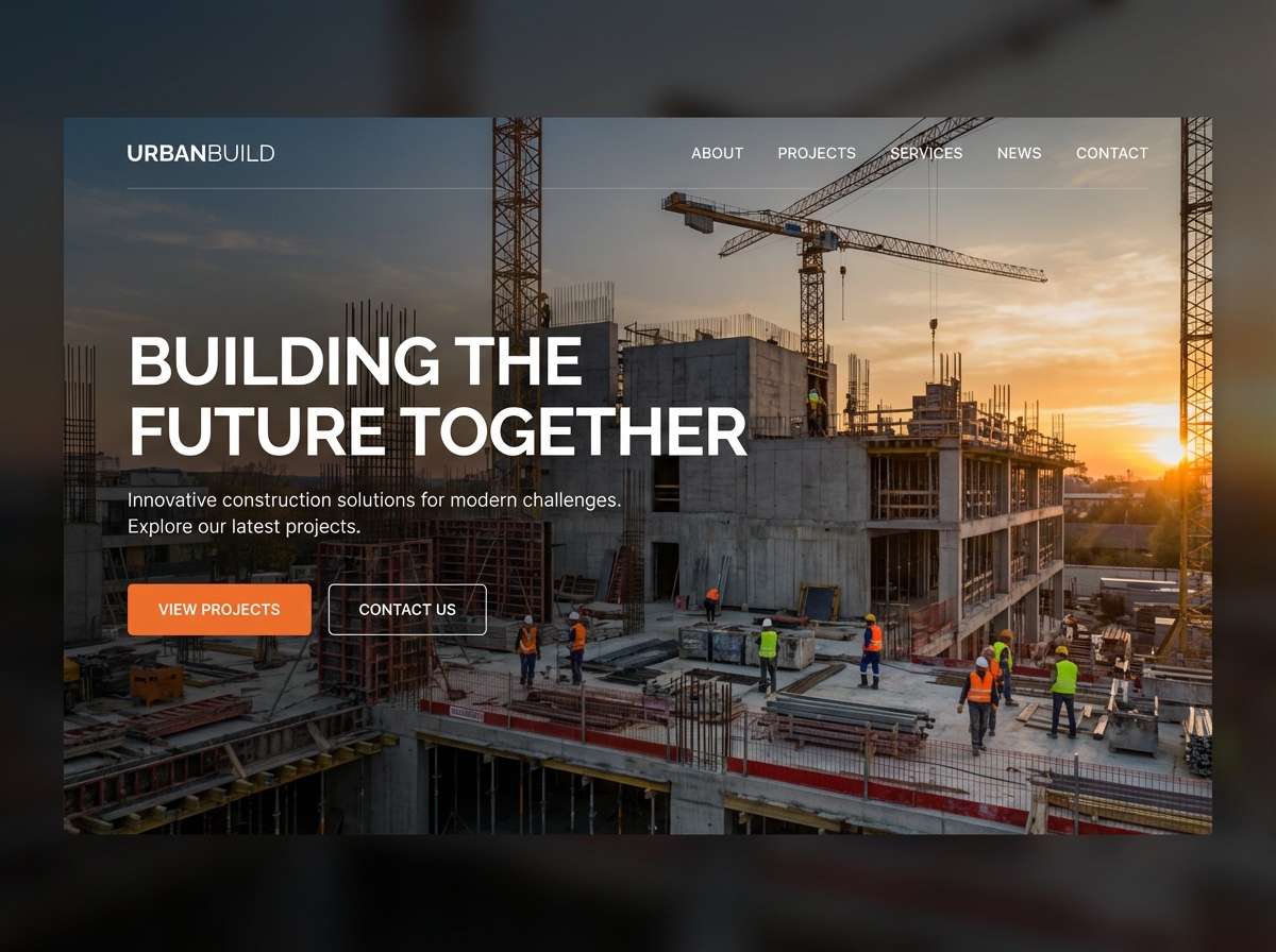 Build Your Vision with a Seamless Construction Project Website website preview