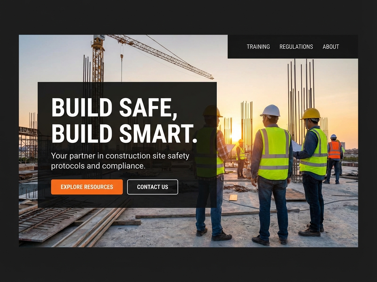 Build a Safer Future with a Powerful Construction Safety Website website preview