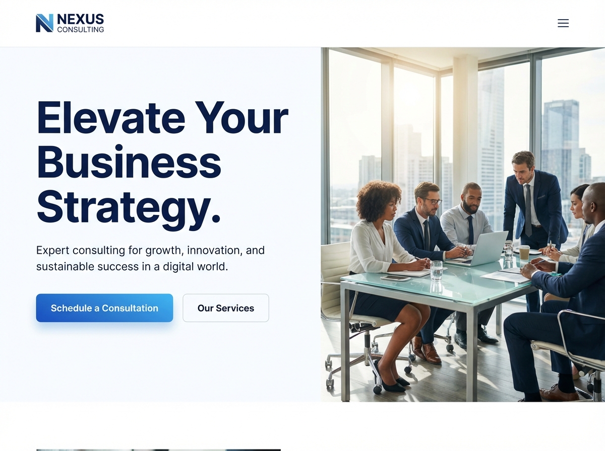Build Your Authority with a Professional Consulting Website website preview