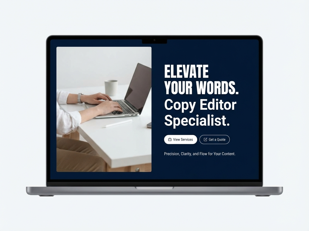 Build Your Professional Copy Editor Specialist Portfolio website preview