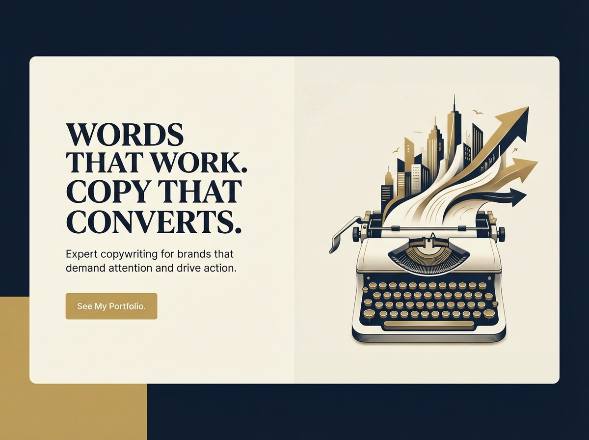 Build a Stellar Portfolio & Attract More Clients as a <gradient>Copywriting Specialist</gradient> website preview