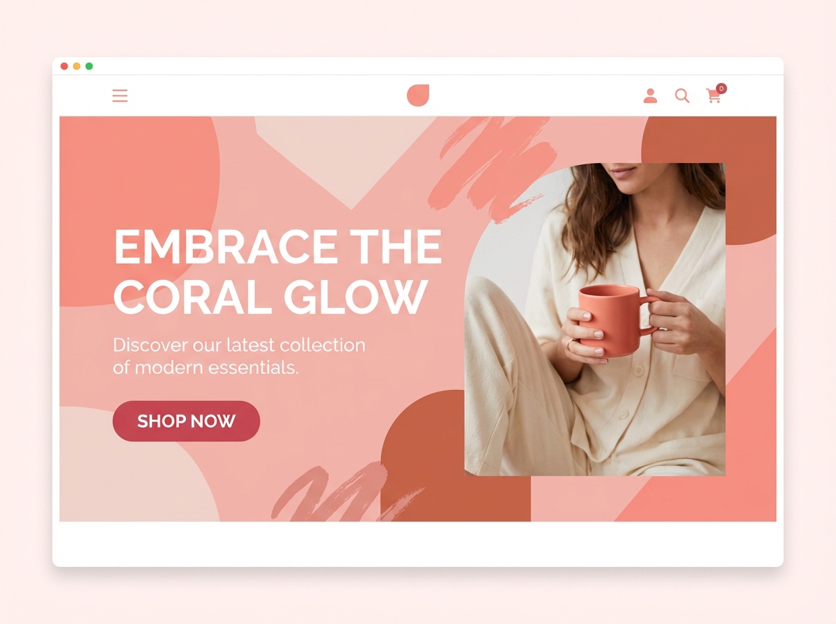 Unleash the Vibrancy of Your Brand with Our Coral Pink Color Palette website preview