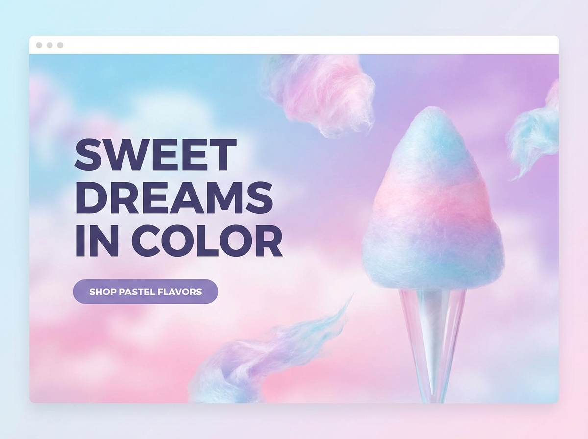 Create a Sweet Website with Trending Cotton Candy Colors website preview