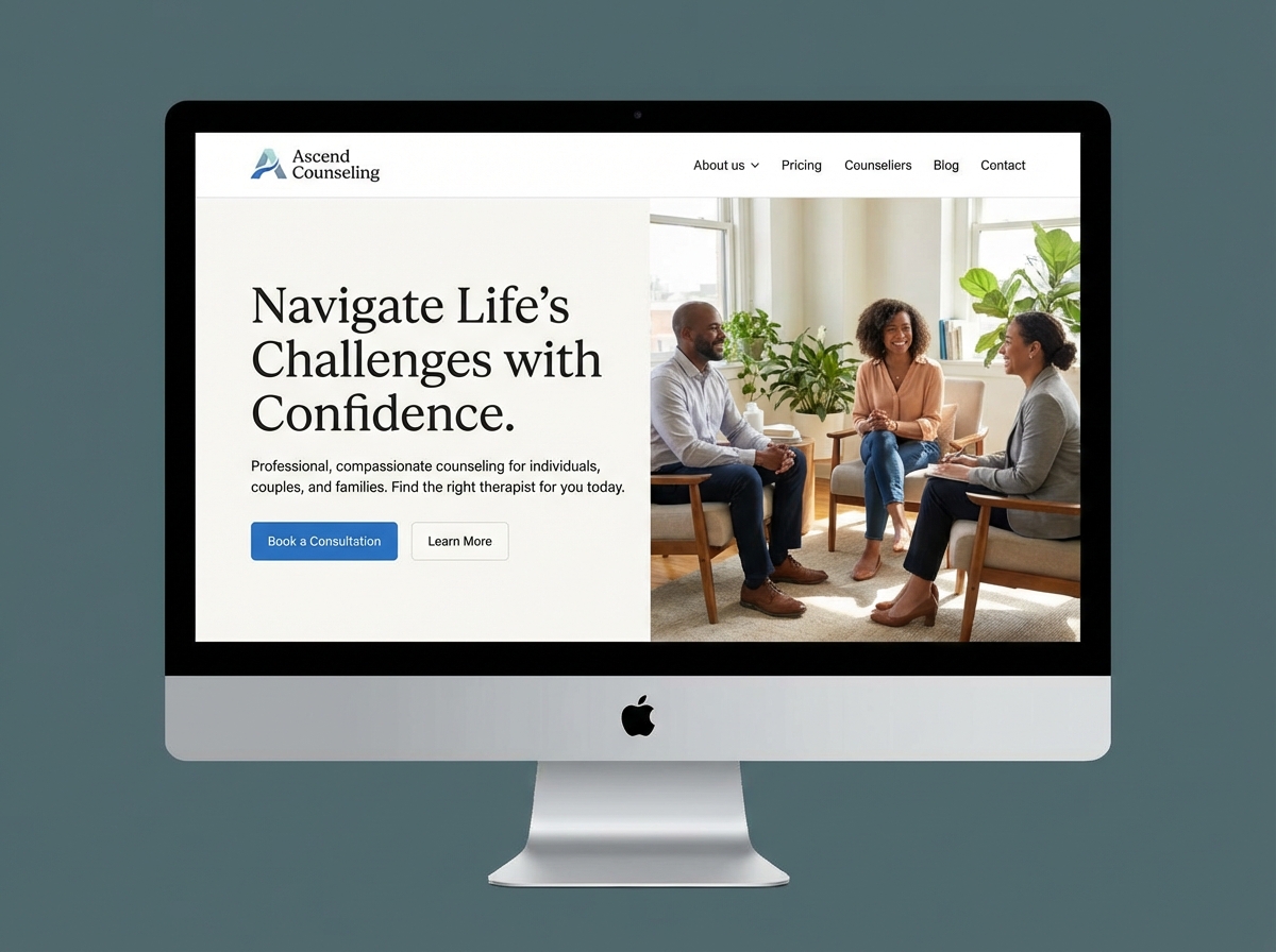 Build Your Professional Counselor Website Today website preview