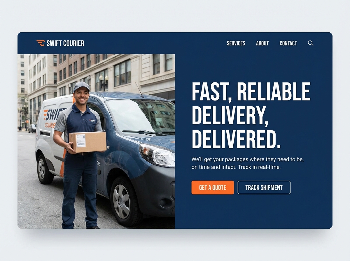 Build Your Powerful Courier Service Website website preview