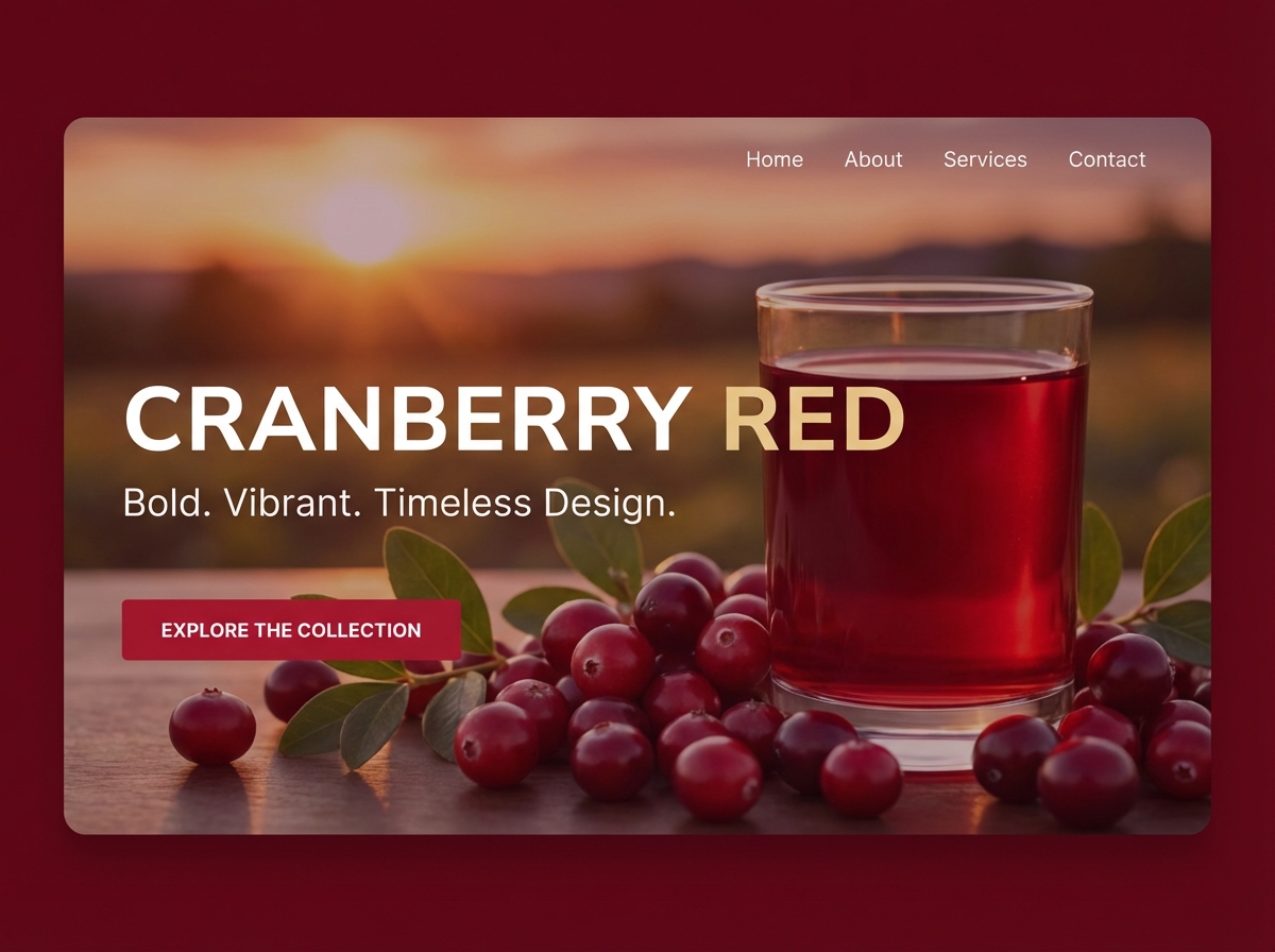 Unleash the Power of Cranberry Red Color website preview