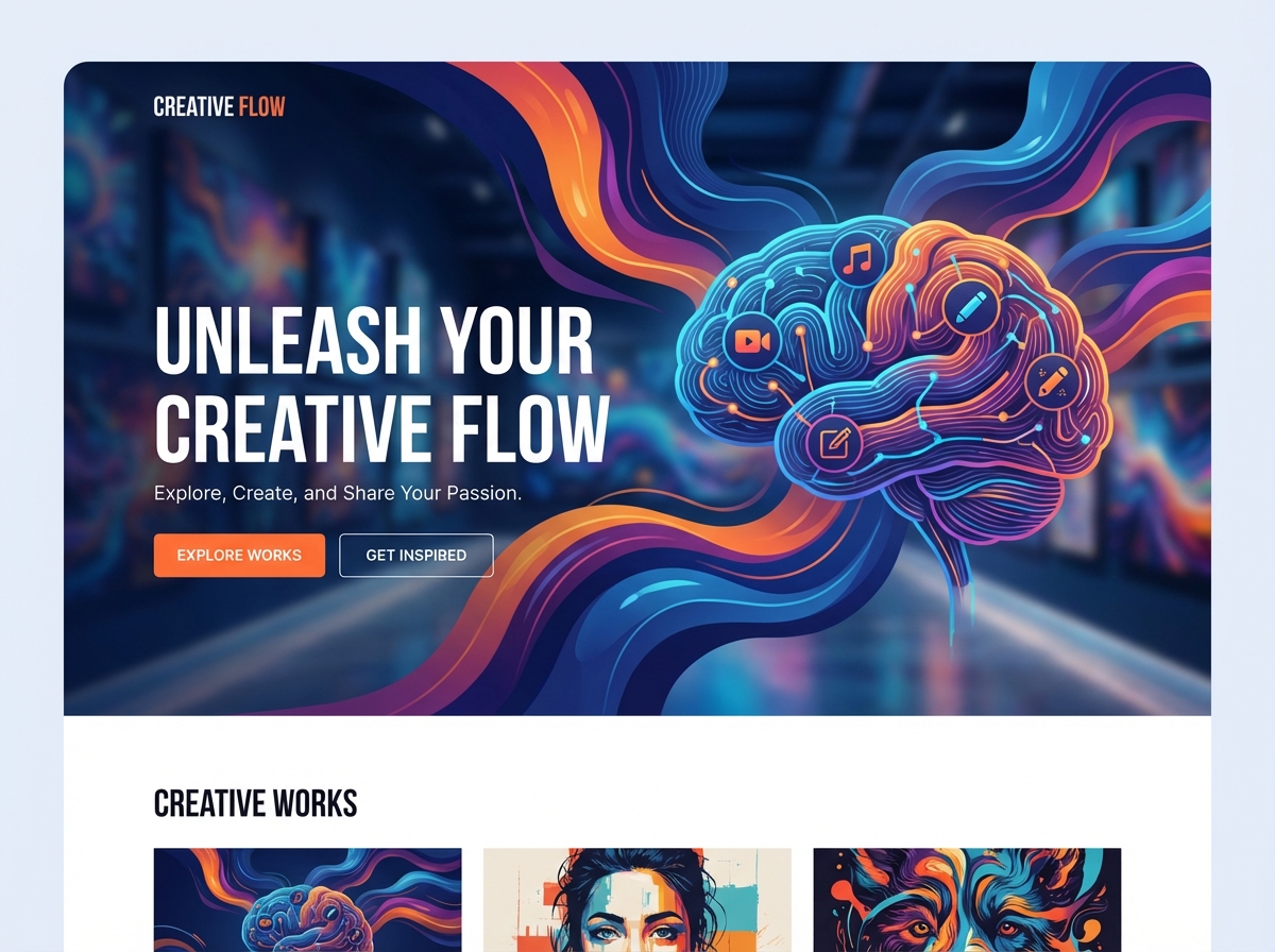 Build Your Engaging and Captivating <span class="gradient-text">Creative Content Website</span> website preview