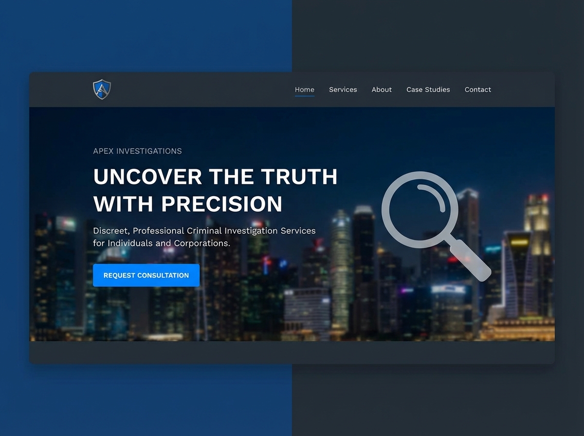Build Your Professional Criminal Investigator Website website preview