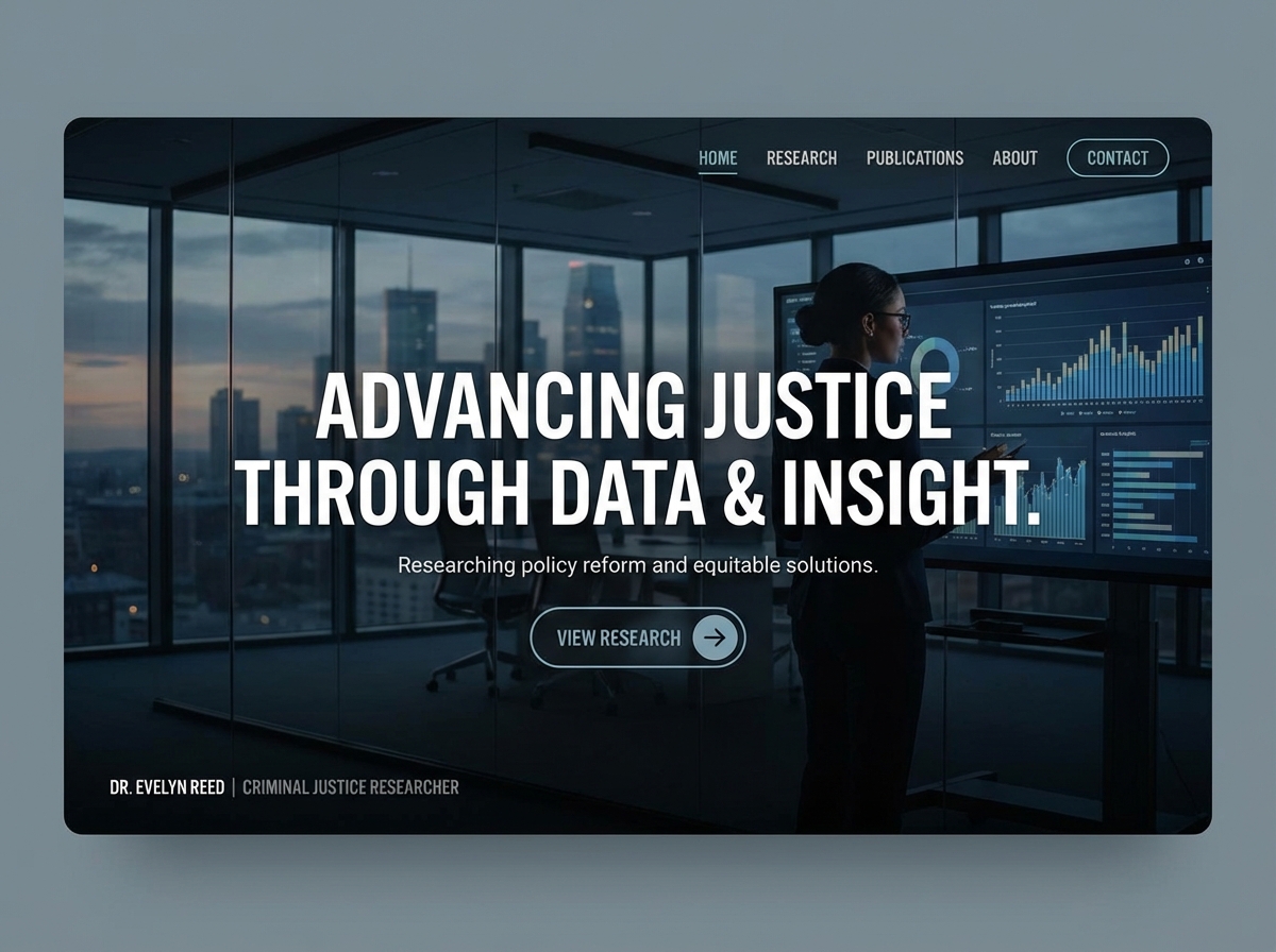 Build Your Authority as a Criminal Justice Researcher website preview