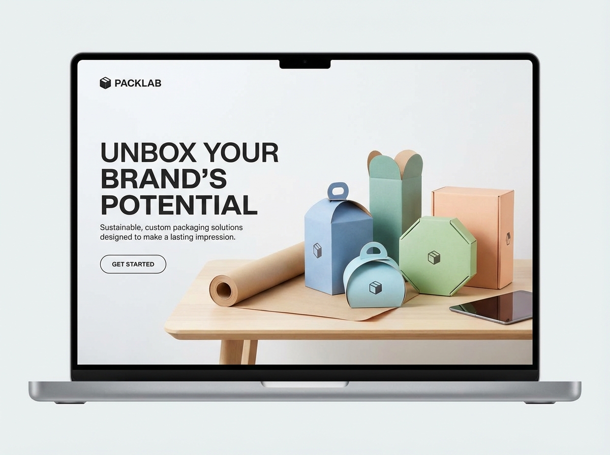Your Stunning Custom Packaging Website, Instantly. website preview