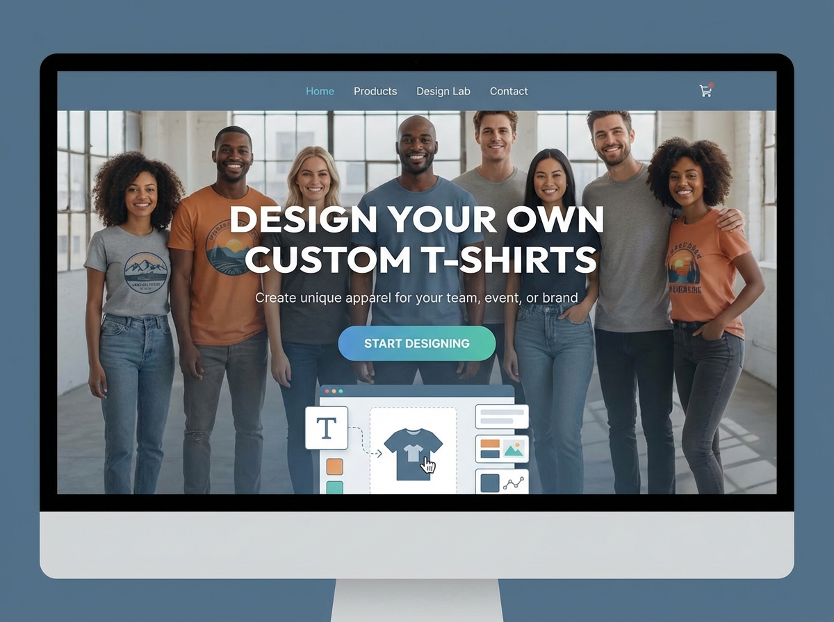 Create a Stunning Website for Your Custom T-Shirt Business website preview