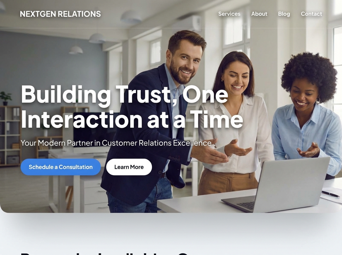 Build Your Authority as a Standout Customer Relations Specialist website preview