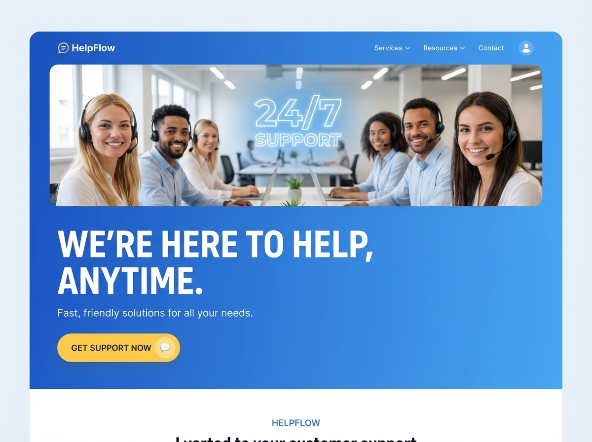 Build Your Premier <span class="gradient-text">Customer Support</span> Website Today website preview
