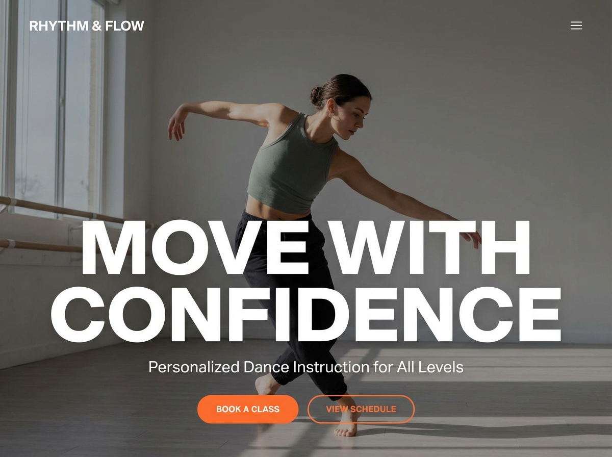 Create Your Stunning Dance Instructor Website Today website preview