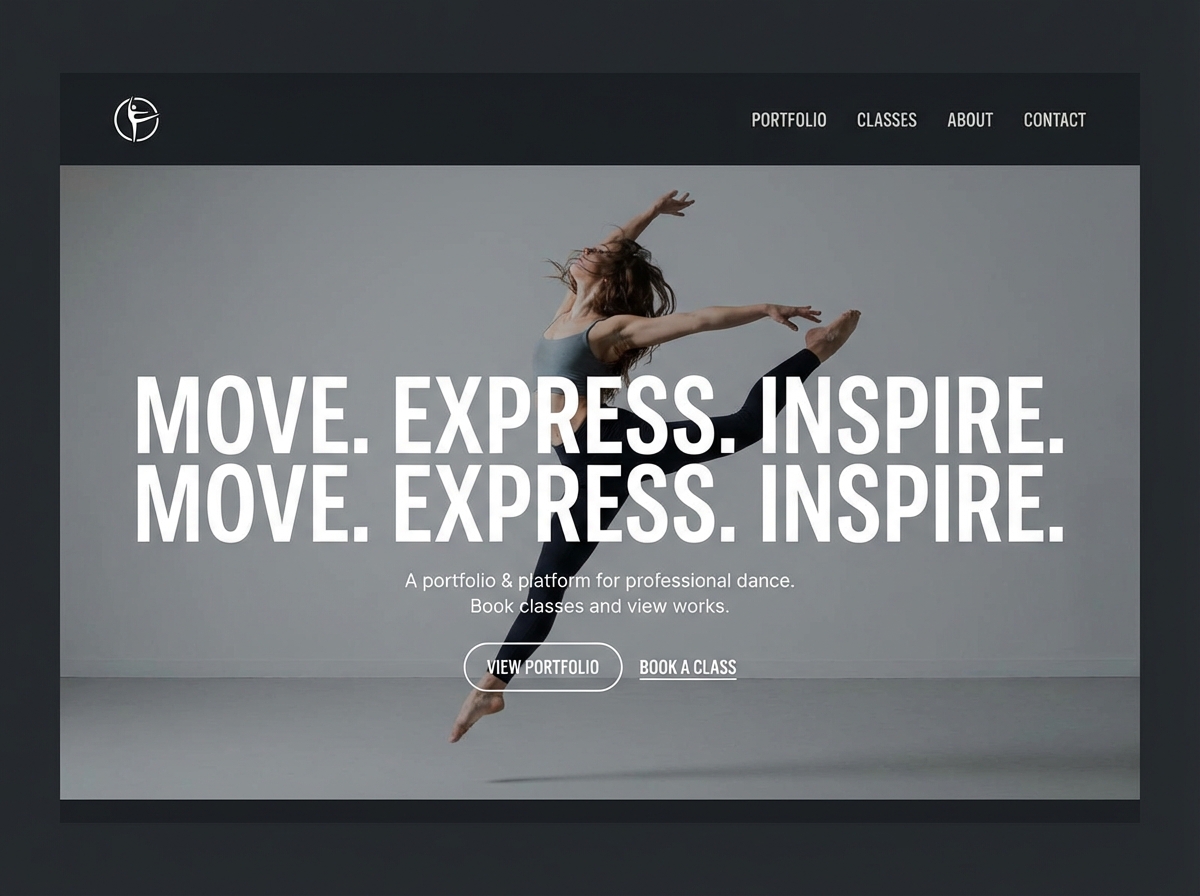 Build a Stunning Dancer Portfolio That Gets You Booked website preview