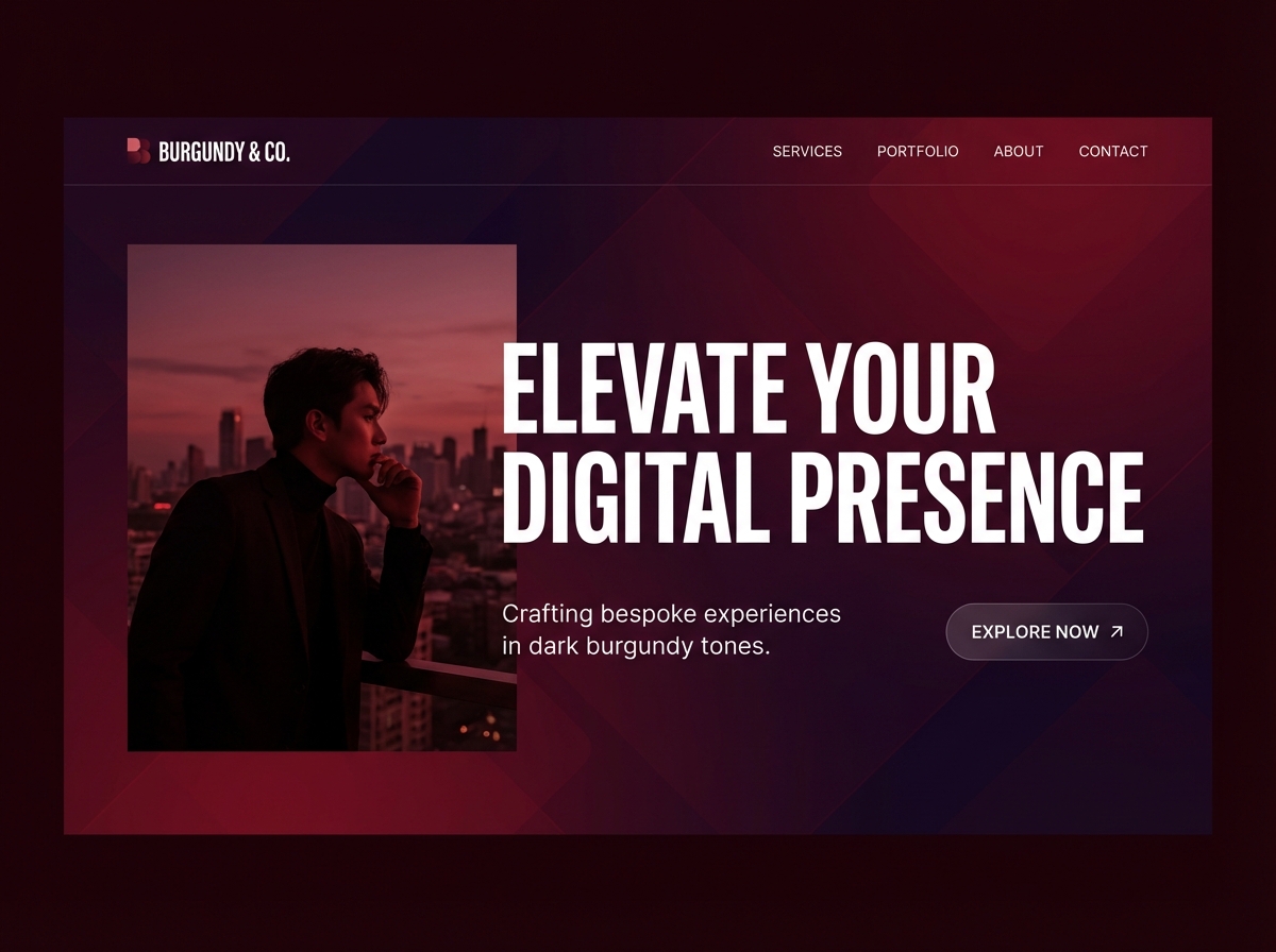 Unleash the Power of Your Brand with Dark Burgundy Color Palettes website preview