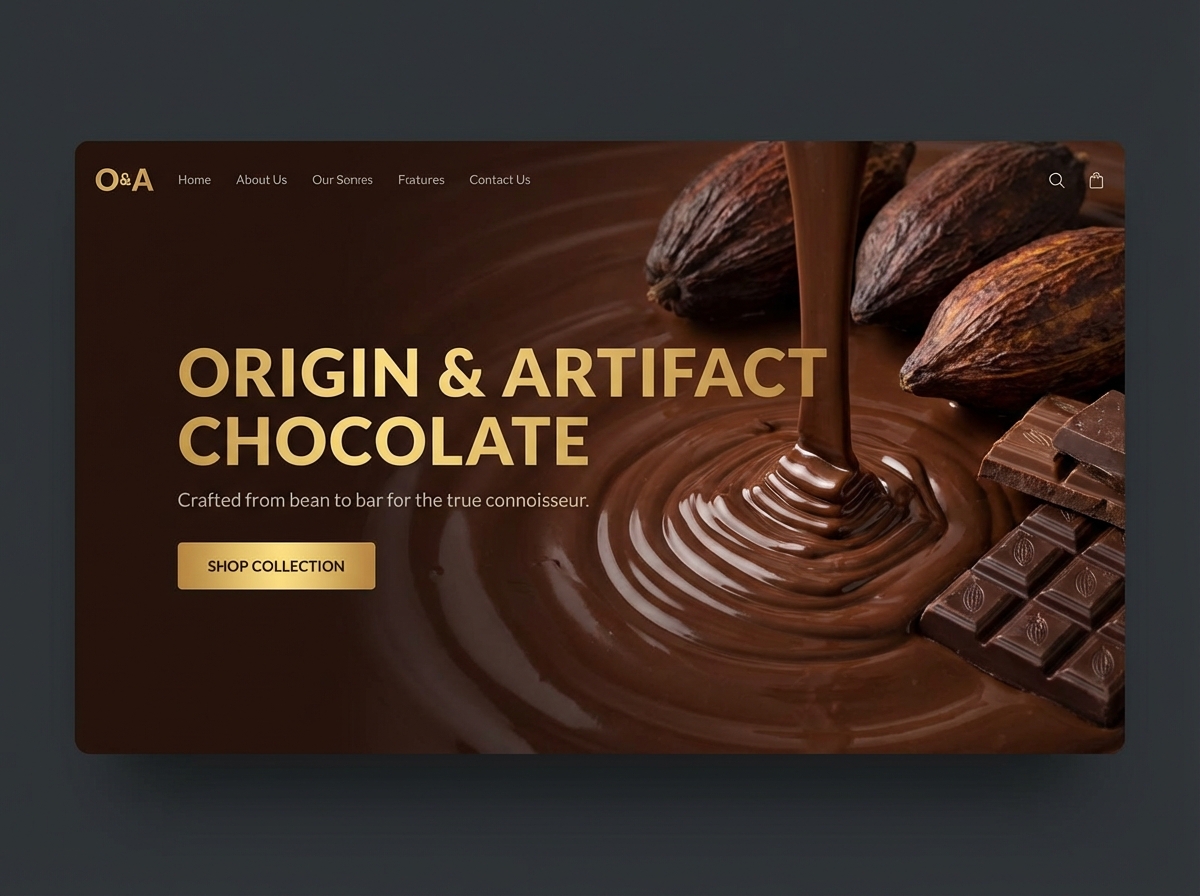 Craft Striking Websites with Dark Cocoa Color Palettes website preview
