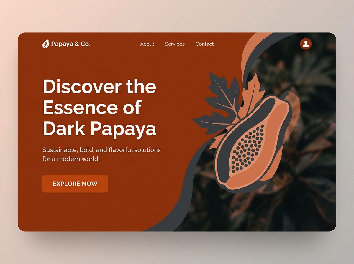 Unleash Your Creativity with Dark Papaya Color Palettes website preview