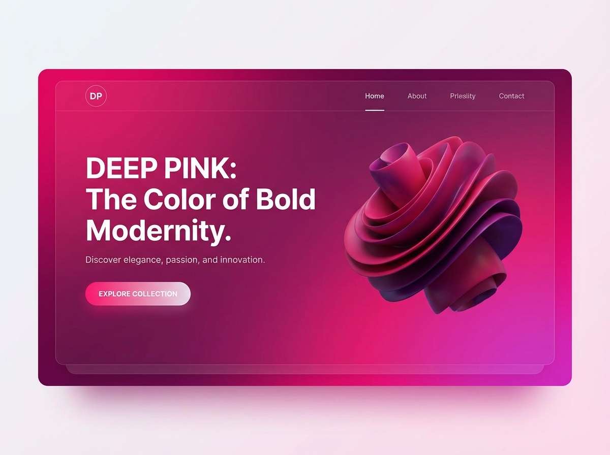 Unleash Your Vision with a Striking Deep Pink Color Palette website preview