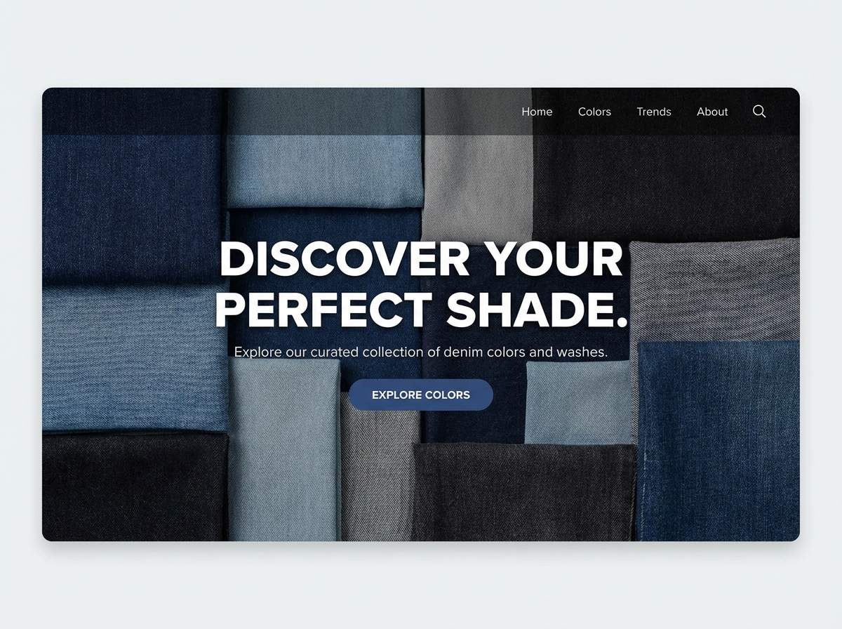 Craft Your Vision: The Ultimate Website for Unique Denim Color Palettes website preview