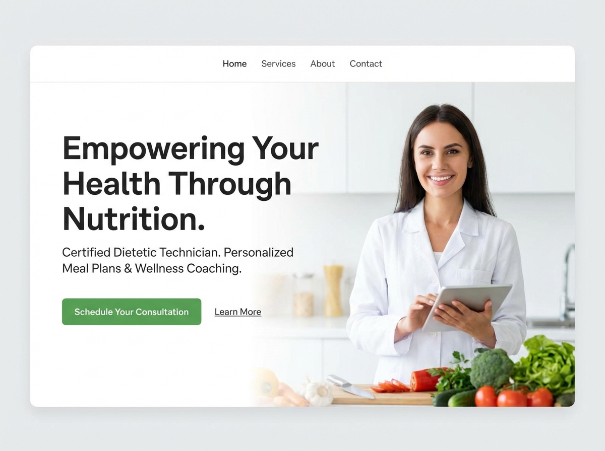 Build Your Professional Dietetic Technician Website website preview