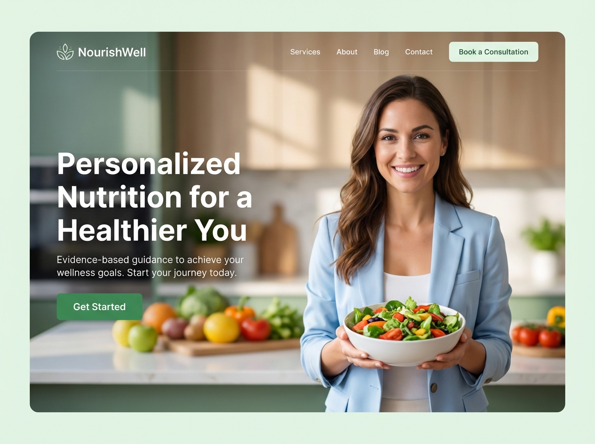 Build a Professional Dietitian Website Today website preview