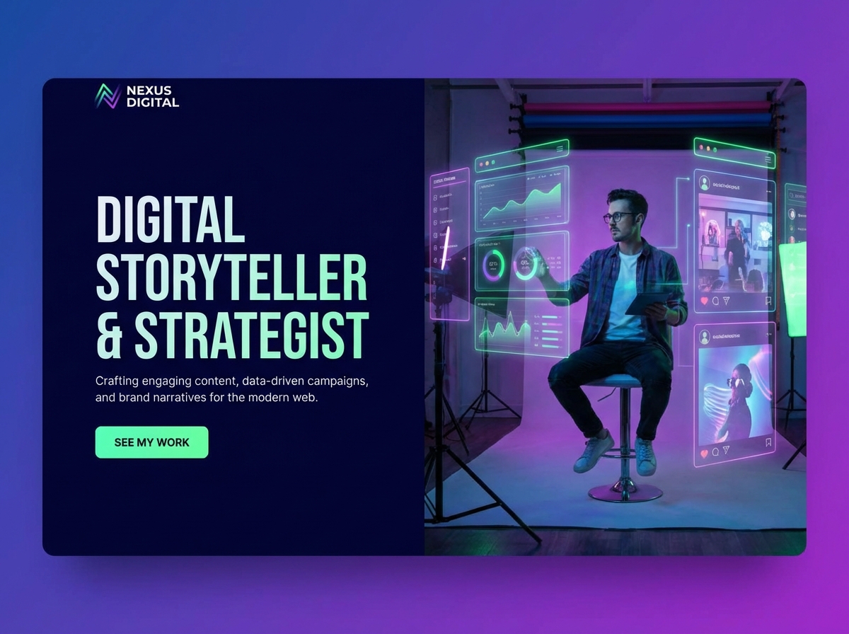 Build a Stunning Portfolio to Attract More Clients as a Digital Media Specialist website preview