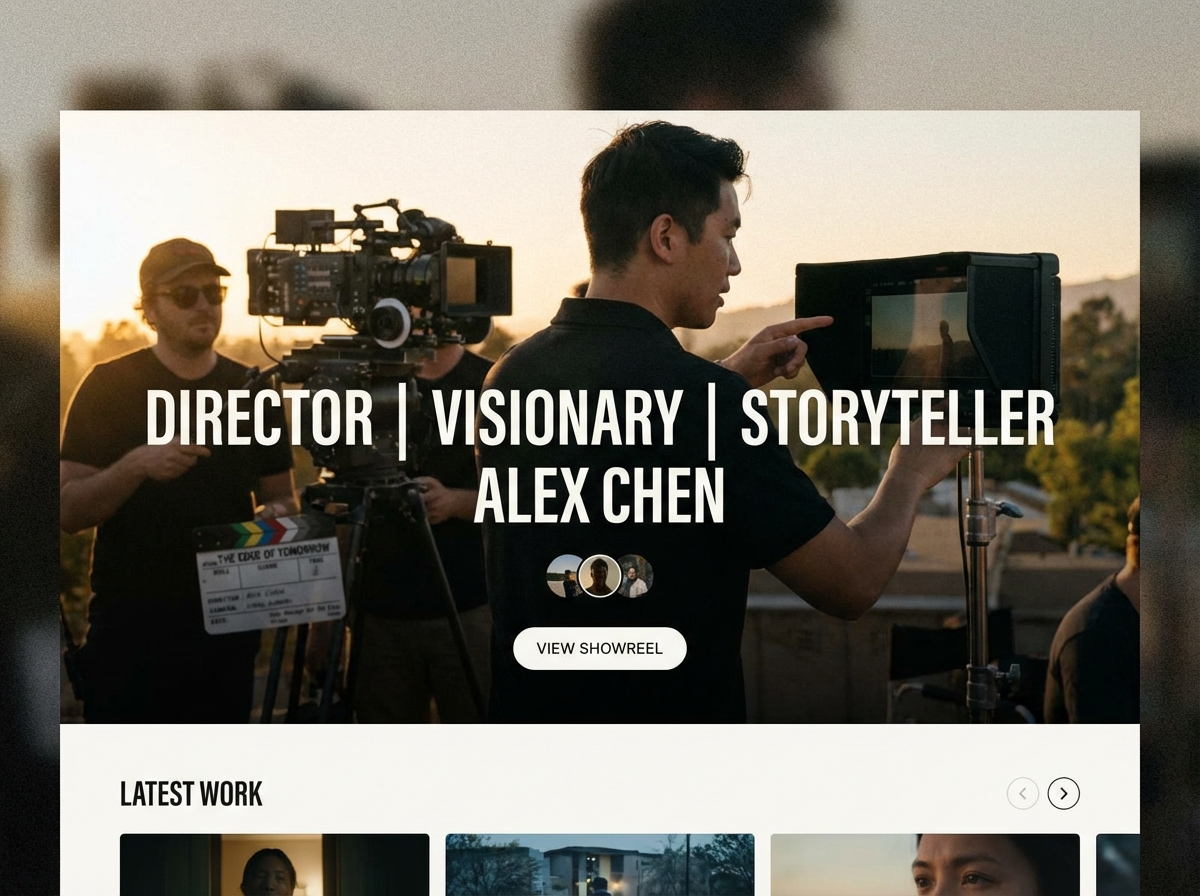 Build Your Vision: The Ultimate Director Portfolio Website website preview