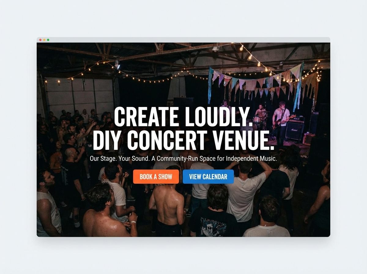 Build Your DIY Concert Venue Website Easily website preview