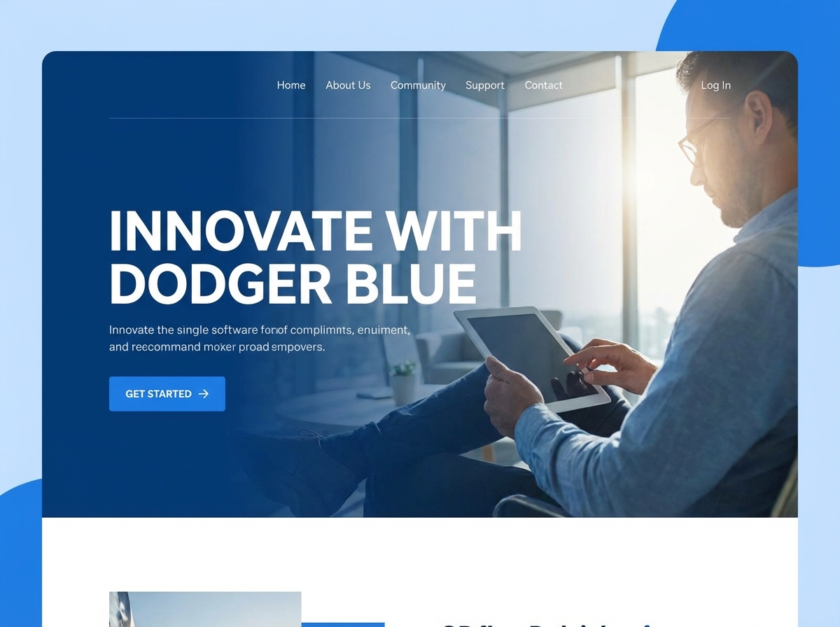 Build with the Classic Appeal of Dodger Blue website preview