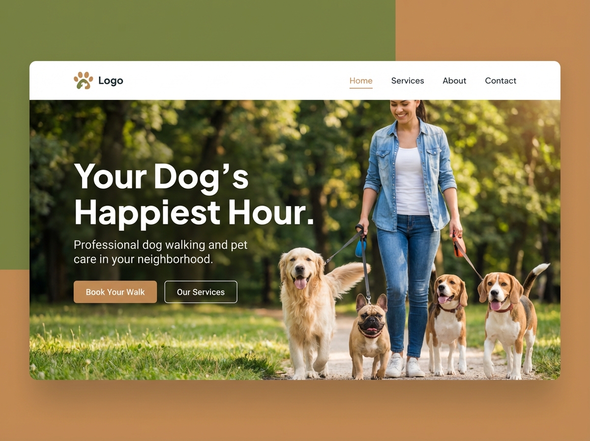 Build Your Perfect Dog Walking Website website preview