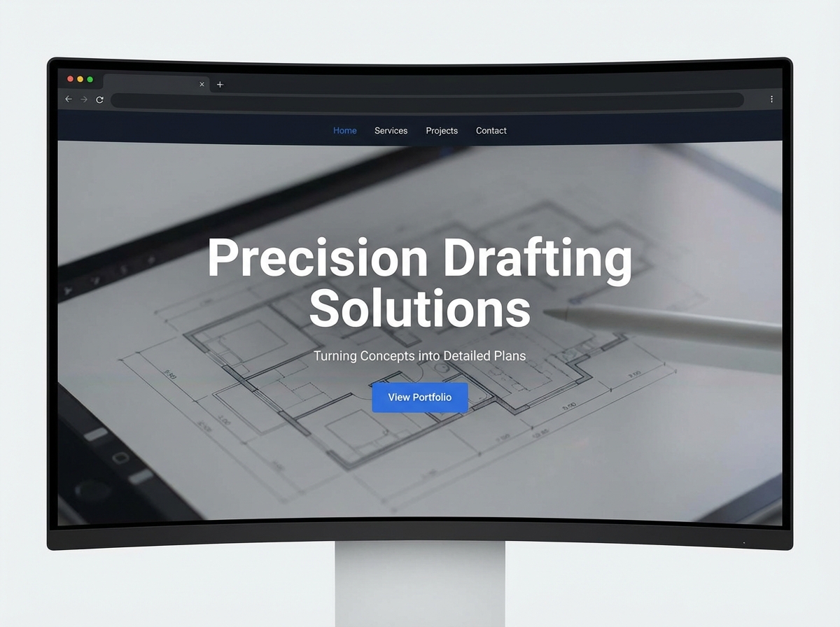 Build Your Professional <gradient>Draftsman Website</gradient> Today website preview
