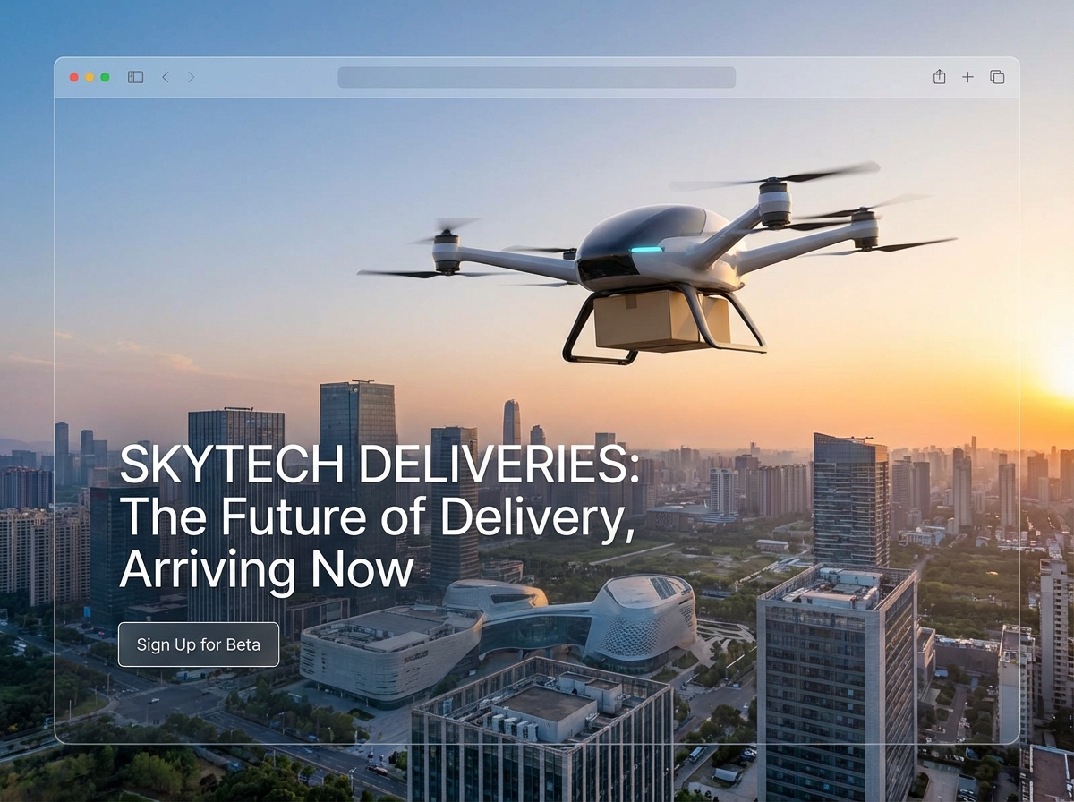 Launch Your Next-Gen Drone Delivery Service Website website preview