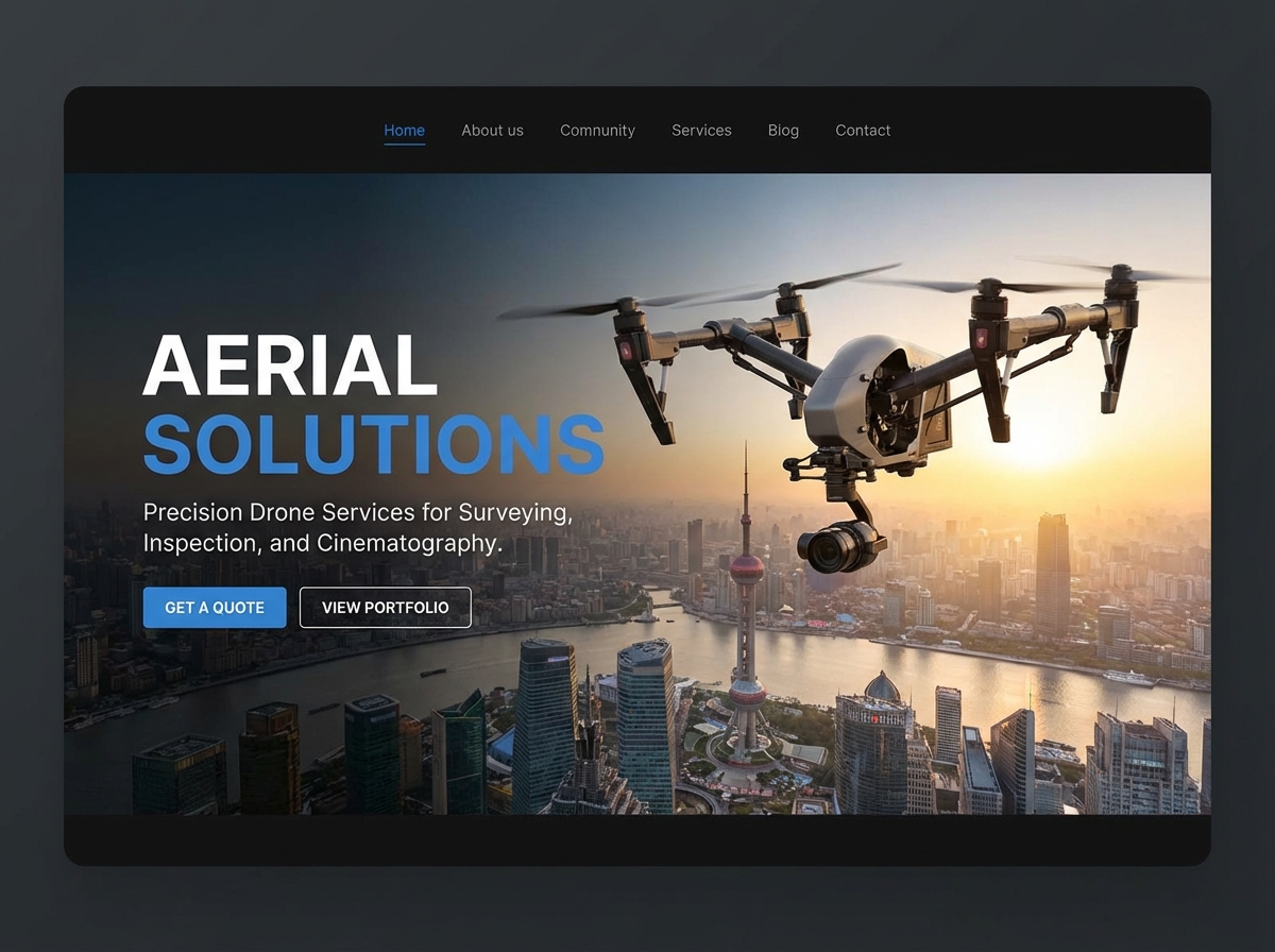 Launch Your High-Flying Drone Services Website Today website preview